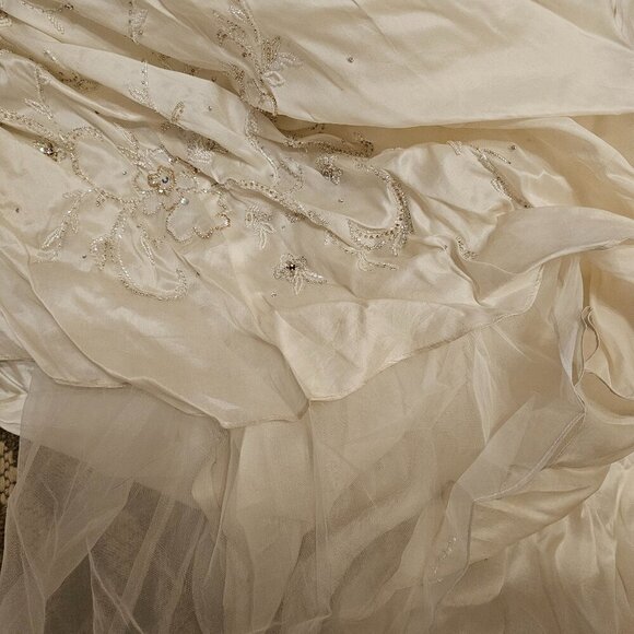 Stephen Yearick Beige Wedding Dress 6 - Picture 9 of 12